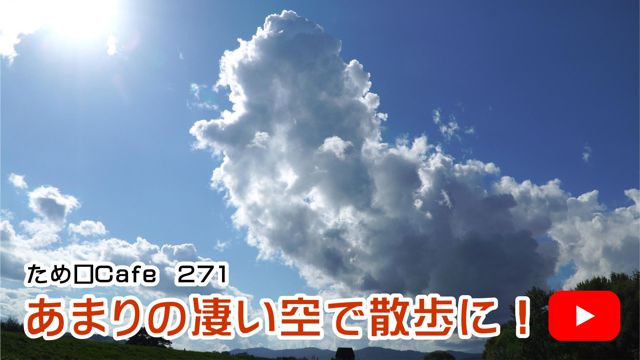 あまりの凄い空で散歩に!